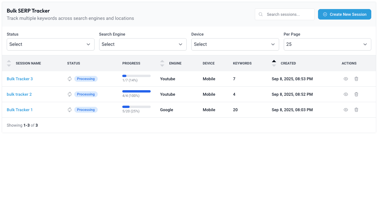 CSV Export Interface